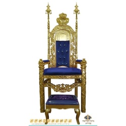 כסא אליהו הנביא דגם שבעת המינים – זהב כחול
