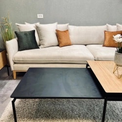 Emily | ספה מרווחת לסלון בעיצוב כפרי 2.80 מ׳ / אלון טבעי