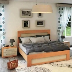 אלון | מיטה זוגית מעוצבת בסגנון כפרי