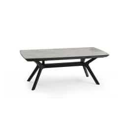 TITANIUM | שולחן אוכל מלבני מעוצב עם 2 הרחבות 104/208 ס״מ / אפור מט רטרו