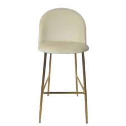 כסא בר שמנת רגלי זהב דגם ROYAL