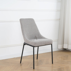 RIMINI | כסא אוכל מושלם עם רגל מתכת ייחודית אפור