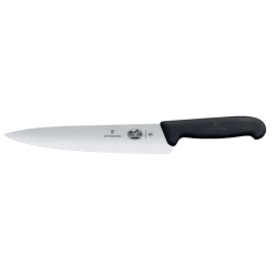 סכין שף משוננת ויקטורינוקס – ידית פלסטיק שחורה