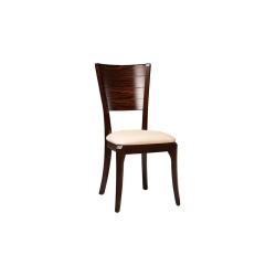 ELZA | כסא עץ מלא לפינת אוכל אגוז כהה