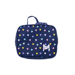 תיק אוכל לבבות כולל קרחום MontiiCo Mini Insulated Lunch Bag – Hearts