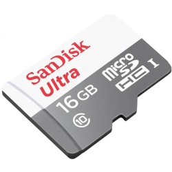 כרטיס זיכרון ultra microsdxc של חברת sandisk בנפח 16gb מהירות class 10