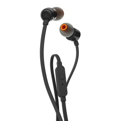 אוזניות חוטיות jbl t110 בצבע שחור