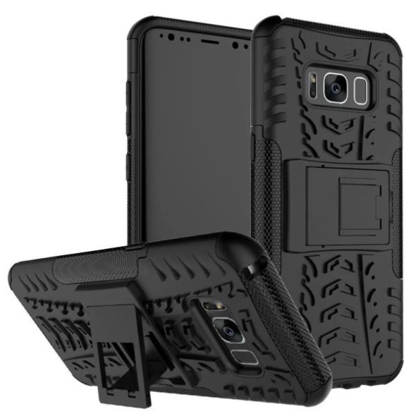 כיסוי extreme armor kickstand בצבע שחור-שחור לגלקסי s8 פלוס – galaxy s8 plus