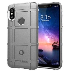 כיסוי rugged shield tpu בצבע אפור לשיאומי רדמי נוט 6 פרו xiaomi redmi note 6 pro