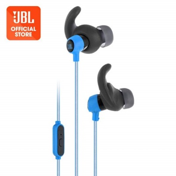 אוזניות חוטיות jbl reflect mini בצבע כחול