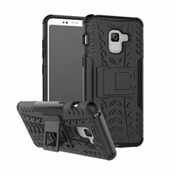 כיסוי extreme armor kickstand בצבע שחור-שחור לסמסונג גלקסי a8 2018 plus – galaxy a730