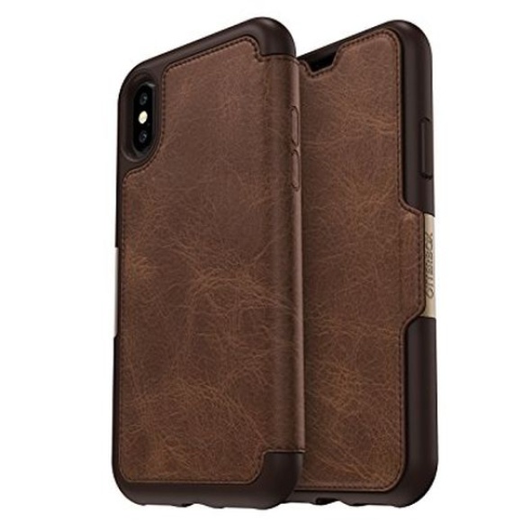 נרתיק otterbox strada מעור אמיתי לאייפון iphone x/xs בצבע חום