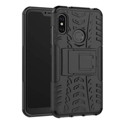 כיסוי extreme armor kickstand בצבע שחור-שחור ל-xiaomi redmi 6a