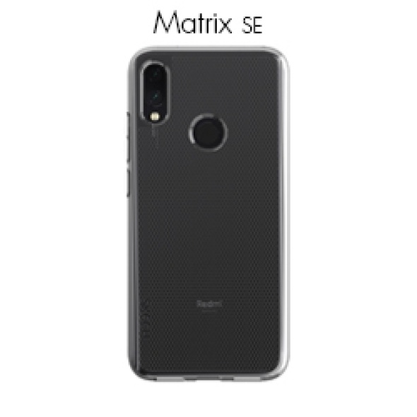 כיסוי skech matrix בצבע שקוף ל-xiaomi redmi note 7 + מגן מסך זכוכית