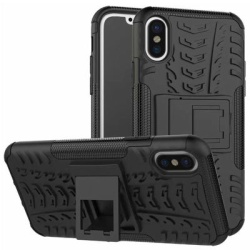 כיסוי extreme armor kickstand בצבע שחור-שחור לאייפון xs max