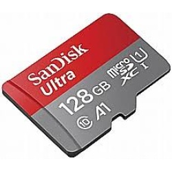 כרטיס זיכרון ultra microsdxc של חברת sandisk בנפח 128gb מהירות class 10