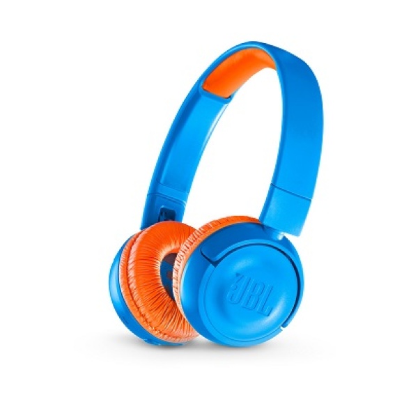 אוזניות ‏אלחוטיות jbl jr300bt צבע כחול-כתום – מותאמות לילדים