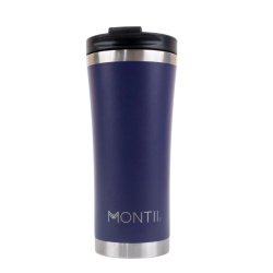 כוס קפה תרמית מנירוטסה כפולה ענק – קובלט MontiiCo Mega Coffee Cup – Cobalt