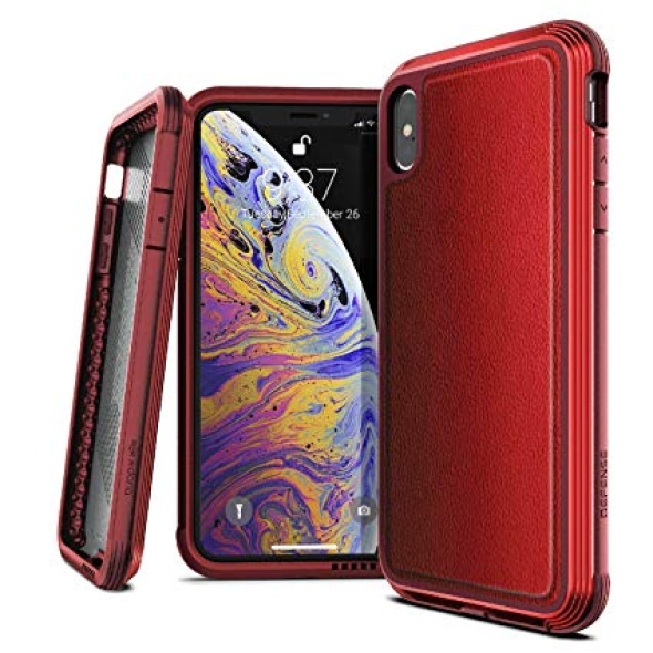 מגן לאייפון xs max דגם defense lux shield case – מבית x-doria בצבע אדום