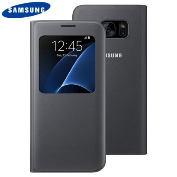 נרתיק plain view cover מקורי בצבע שחור לסמסונג גלקסי samsung galaxy 7