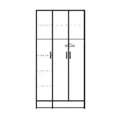 אור | ארון בגדים סנדוויץ’ עם 3 דלתות ומגירות 180 ס״מ – 4 דלתות