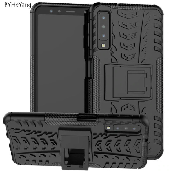 כיסוי extreme armor kickstand בצבע שחור-שחור לסמסונג גלקסי a7 2018 – galaxy a750