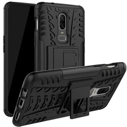 כיסוי extreme armor kickstand בצבע שחור-שחור ל-oneplus 6