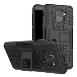 כיסוי extreme armor kickstand בצבע שחור-שחור לגלקסי j8 2018 – galaxy j810