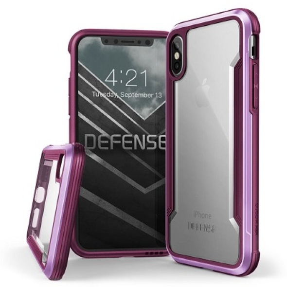 מגן לאייפון xs max דגם defense shield case – מבית x-doria בצבע סגול