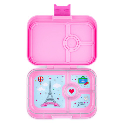 קופסת אוכל לילדים  יאמבוקס פנינו – Fifi Pink מגש Paris Je t'aime