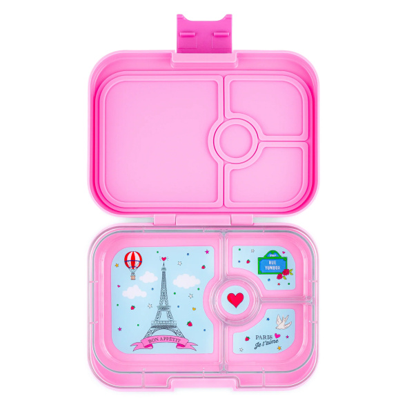 קופסת אוכל לילדים  יאמבוקס פנינו – Fifi Pink מגש Paris Je t'aime