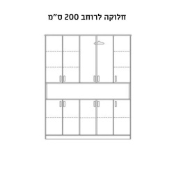 Center | ארון בגדים בעיצוב נקי נישה רחבה 80 ס״מ – 2 דלתות