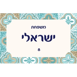 שלט מגנט לדלת הבית דגם טורקיז