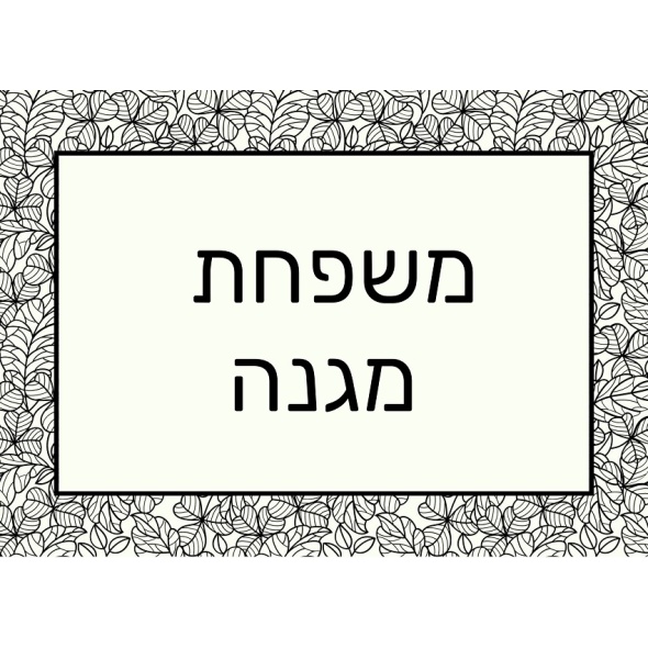 שלט מגנט לדלת הבית דגם קלאסי שחור